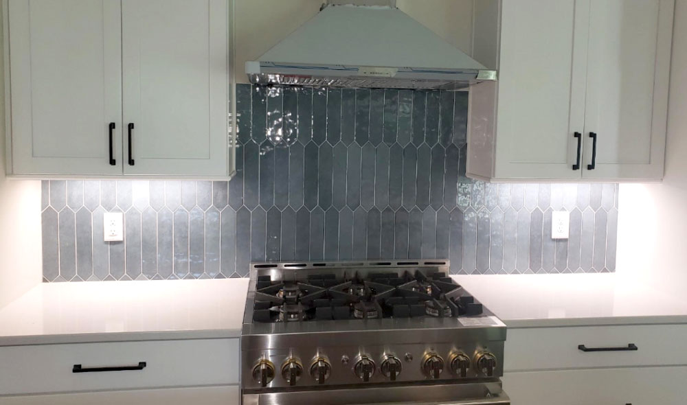 Renzo Denim Picket Backsplash Tile